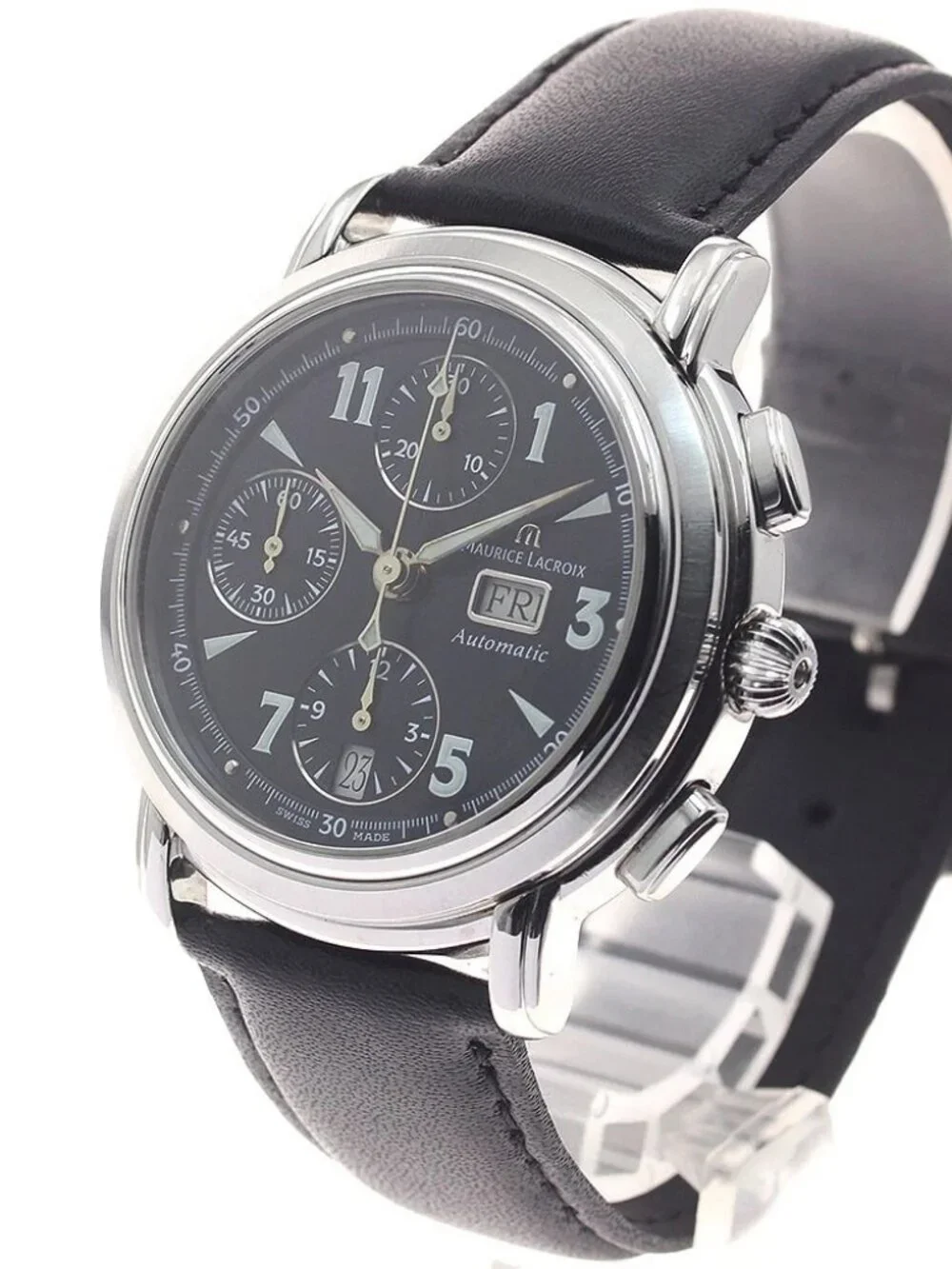 MAURICE LACROIX Masterpiece 67839 Chronograph Black Dial Automatic Men's _964242